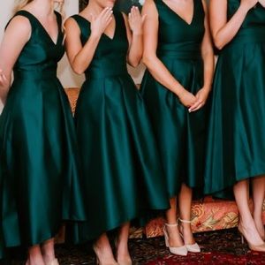 Alfred Sung D723 Hunter Green Bridesmaids Dress